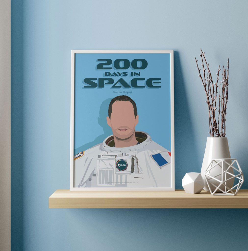 Vente Affiche célébrité Thomas Pesquet Astronaute Français