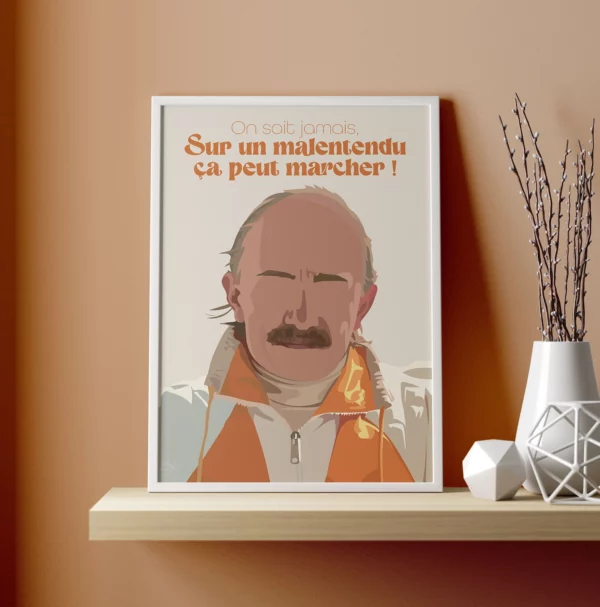 Affiche les bronzés font du ski Jean claude Duss