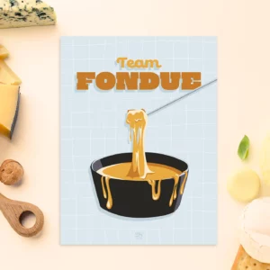 affiche fondue savoyarde illustration fromage fondue suisse team fondue team raclette